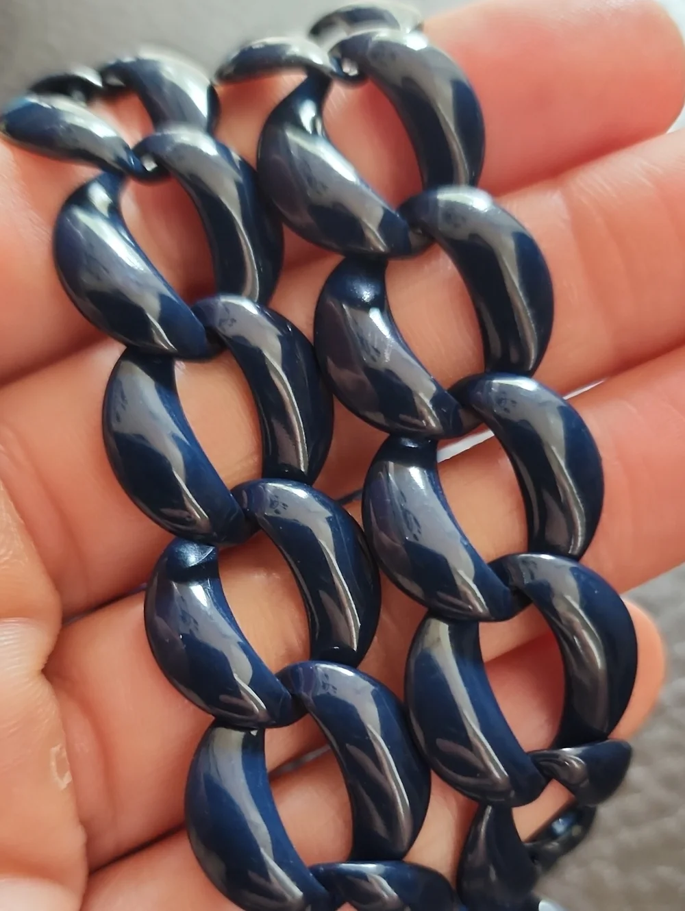 VTG Napier Blue Enamel Necklace